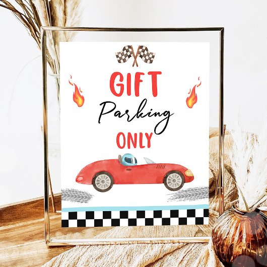 Geschenkparkplatz nur Red Race Car zwei Schnelle G Poster