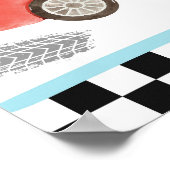 Geschenkparkplatz nur Red Race Car zwei Schnelle G Poster (Ecke)