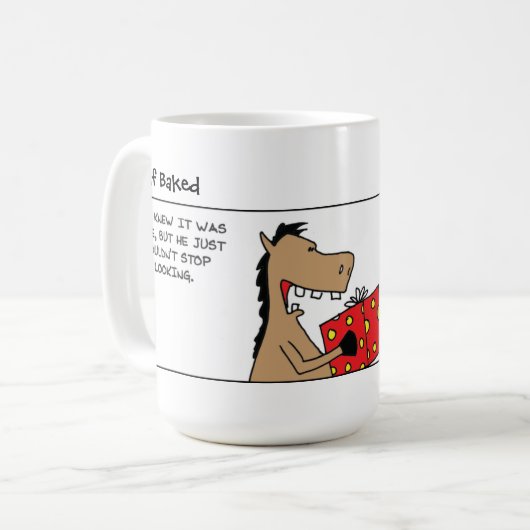 Geschenkpferd Kaffeetasse (Vorderseite Links)
