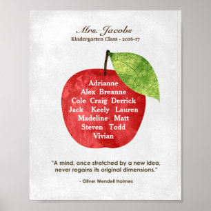 Geschenkposter für Apple-Lehrer Poster