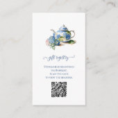 Geschenkregister QR Code Blue Hydrangea Baby Shoot Begleitkarte (Vorderseite)