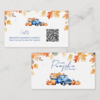 Geschenkregister QR Code Blue Truck Little Pumpkin
