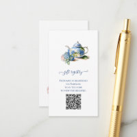 Geschenkregistrierungs-QR-Code Blaue Hortensie Bab