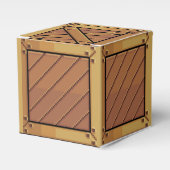 Geschenkschachtel "Holzkiste" Pixel-Art (Vorderseite)