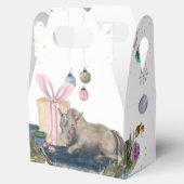 Geschenkschachtel mit Pferde Bild, Weihnachten (Geöffnet)