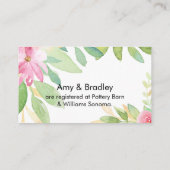 Geschenkschrift Farbige Blume für Wasserfarben Begleitkarte (Rückseite)