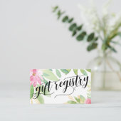 Geschenkschrift Farbige Blume für Wasserfarben Begleitkarte (Stehend Vorderseite)