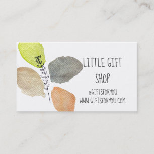 Geschenkshop Moderne Aquarellkarte Visitenkarte