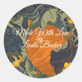 Geschenksiegel für Kürbis und Reben Runder Aufkleber (Vorderseite)