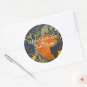 Geschenksiegel für Kürbis und Reben Runder Aufkleber (Umschlag)