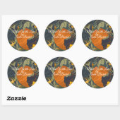 Geschenksiegel für Kürbis und Reben Runder Aufkleber (Blatt)