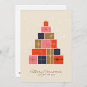 Geschenkstack Weihnachtsbaum Feiertagskarte (Vorne/Hinten)