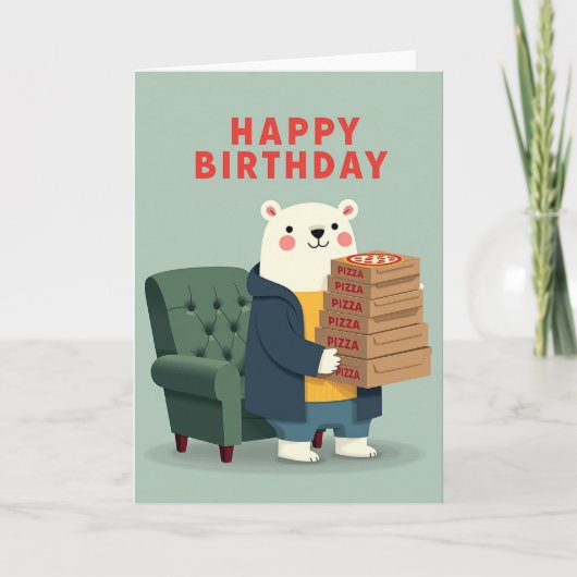 Geschenkstapel-Bär-Karte Karte (Vorderseite)