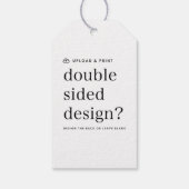 Geschenkstempel für Ihr Design Upload Geschenkanhänger (Rückseite)