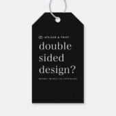 Geschenkstempel für Ihr Design Upload Geschenkanhänger (Rückseite)