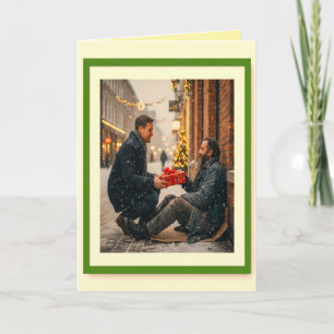 GESCHENKT WIRD MIT LIEBE WEIHNACHTSBOTSCHAFT KARTE