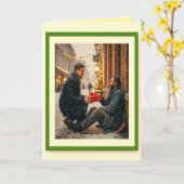 GESCHENKT WIRD MIT LIEBE WEIHNACHTSBOTSCHAFT KARTE (Gelbe Blume)