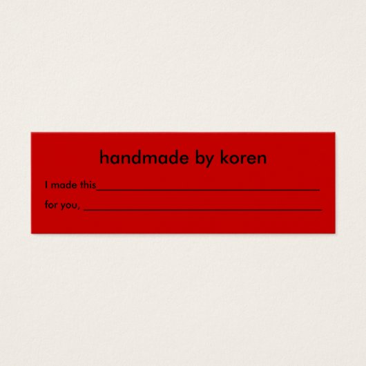 Geschenktafel (Vorderseite)