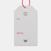 Geschenktafel BUTTERFLY SCHWARZ UND ROT Geschenkanhänger (Rückseite)