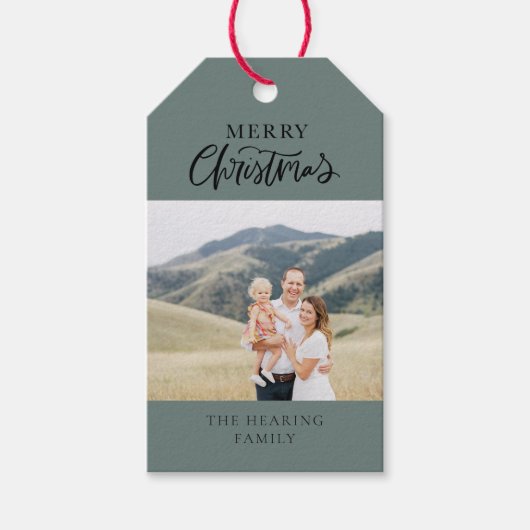 Geschenktafel für Weihnachtsgeschenke in Handschri Geschenkanhänger (Vorderseite)