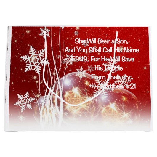 Geschenktafel Geburt Jesu Große Geschenktüte (Vorderseite)