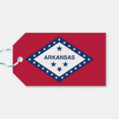 Geschenktafel mit der Fahne des Arkansas-Staat, US Geschenkanhänger (Rückseite Horizontal)