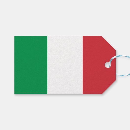 Geschenktafel mit der Flagge Italiens Geschenkanhänger (Vorderseite (Horizontal))