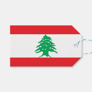 Geschenktafel mit der Flagge Libanons Geschenkanhänger