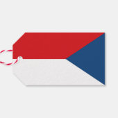 Geschenktafel mit der Flagge Tschechiens Geschenkanhänger (Rückseite Horizontal)