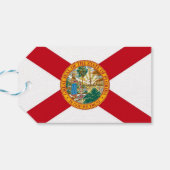 Geschenktafel mit der Flagge von Florida Staat, US Geschenkanhänger (Rückseite Horizontal)