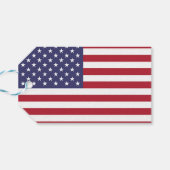 Geschenktafel mit der Flagge von USA Geschenkanhänger (Rückseite Horizontal)