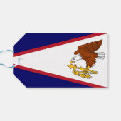 Geschenktafel mit Flag American Samoa, USA Geschenkanhänger (Rückseite Horizontal)