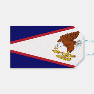 Geschenktafel mit Flag American Samoa, USA Geschenkanhänger