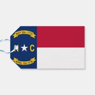 Geschenktafel mit Flag North Carolina Staat, USA Geschenkanhänger