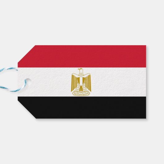 Geschenktafel mit Flagge Ägyptens Geschenkanhänger (Rückseite Horizontal)