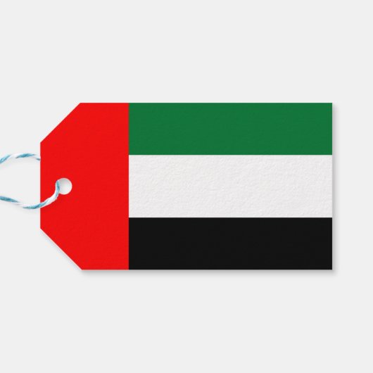 Geschenktafel mit Flagge der VAE Geschenkanhänger (Rückseite Horizontal)