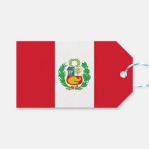 Geschenktafel mit Flagge Perus Geschenkanhänger
