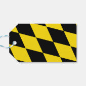 Geschenktafel mit Flagge von München Geschenkanhänger (Rückseite Horizontal)