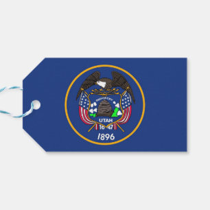Geschenktafel mit Flagge von Utah Staat, USA Geschenkanhänger