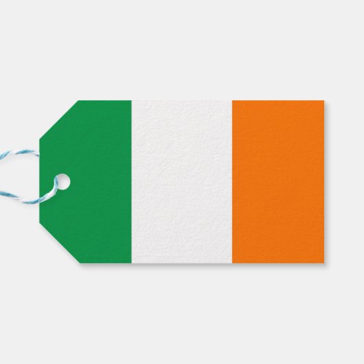 Geschenktafel mit irischer Flagge Geschenkanhänger (Rückseite Horizontal)