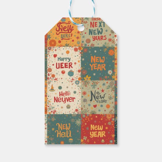 Geschenktafel mit Silvesterbezug Geschenkanhänger (Rückseite)