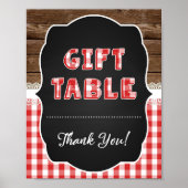 Geschenktafel-Zeichen - Red Baby Q Poster (Vorne)