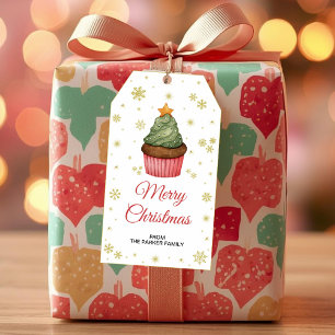 Geschenktafeln für Cupcake, Weihnachtsgunst Geschenkanhänger
