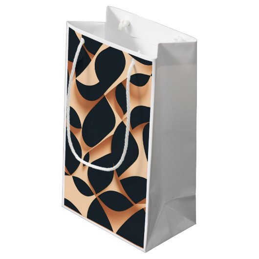 Geschenktafeln von AI-generierten Mustern Kleine Geschenktüte (Rückseite Schrägansicht)
