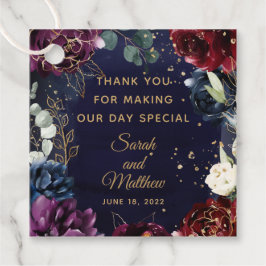 Geschenktag der Burgundy Navy für Gastgeschenk Hoc Geschenkanhänger