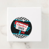Geschenktag Diner Retro Birthday Favor Circles 195 Geschenkanhänger (Beispiel)