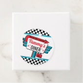 Geschenktag Diner Retro Birthday Favor Circles 195 Geschenkanhänger (Beispiel)
