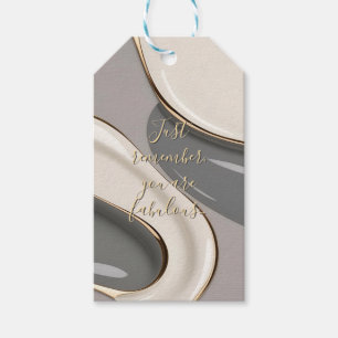 Geschenktag in stylischer abstrakter Grafik Geschenkanhänger