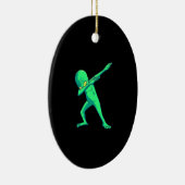 Geschenktanz | Dabbing Alien Halloween Dab Dance Keramik Ornament (Rechts)