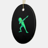 Geschenktanz | Dabbing Alien Halloween Dab Dance Keramik Ornament (Links)